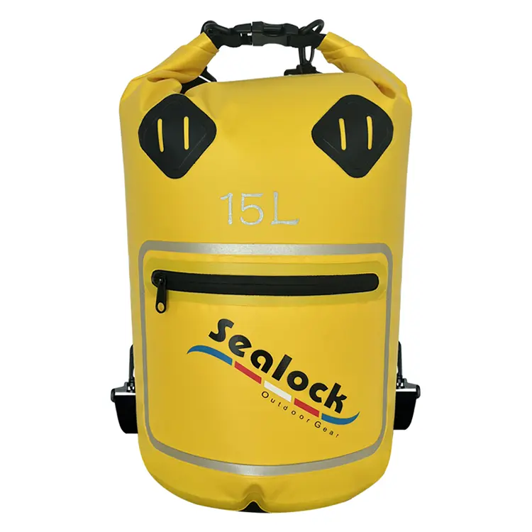 Bolsa seca impermeable IPX7 de 15L/20L con ventana transparente y separación seco-húmedo