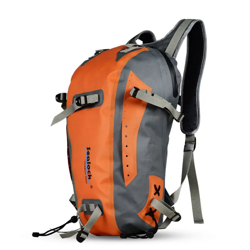 Mochila de ciclismo impermeable de 15L TPU con sistema trasero ventilado flotante