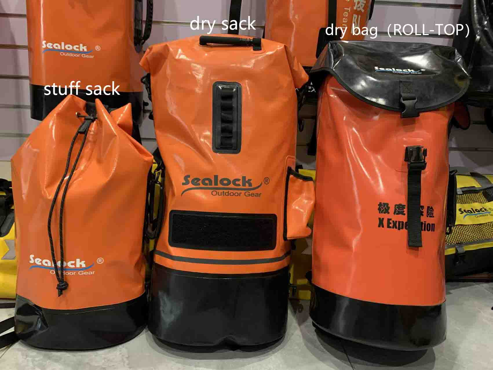 Bolsa seca versus saco seco versus saco para cosas
