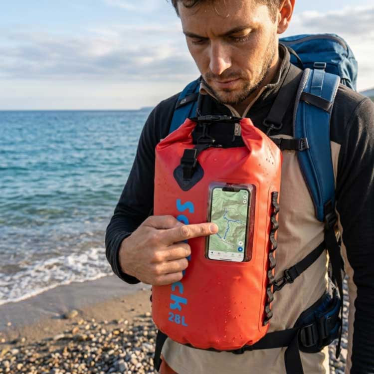 Mochila impermeable con ventana para teléfono: beneficios para la navegación y el uso en exteriores