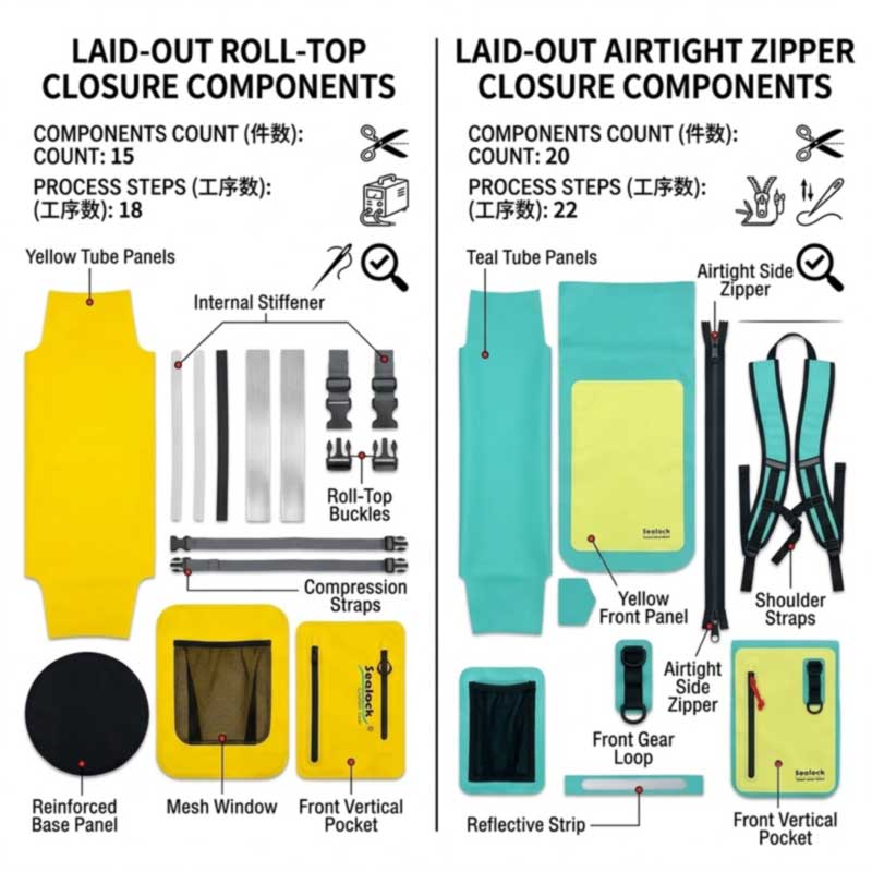 Mochilas impermeables con tapa enrollable: características y ventajas de fabricación
