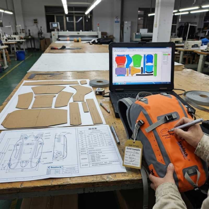 Explicación del proceso de producción de mochilas impermeables