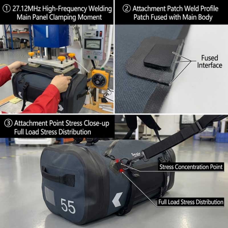 Fábrica de bolsas impermeables para motocicletas con tecnología de soldadura RF