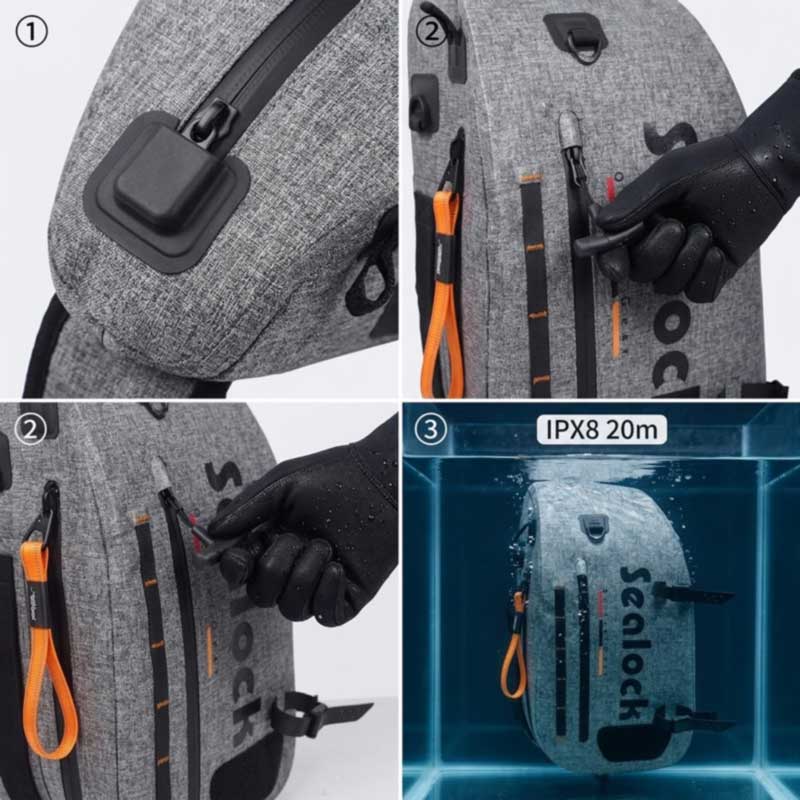 Fabricante de bolsas de pesca impermeables para marcas de exteriores