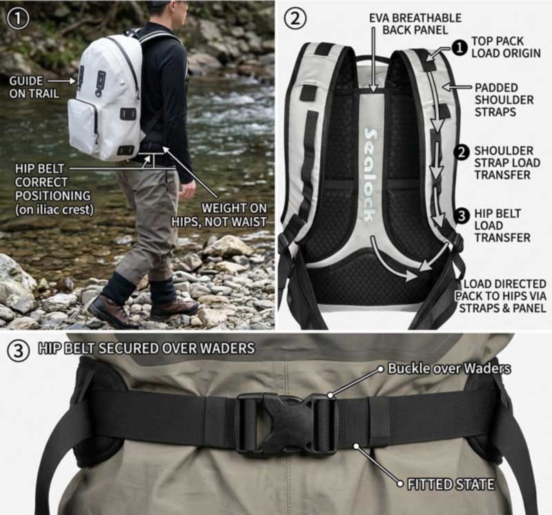 Mochilas de pesca impermeables para pescadores profesionales