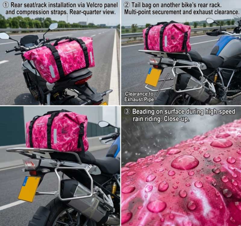 Fabricante de bolsas impermeables para motocicletas para marcas de aventura