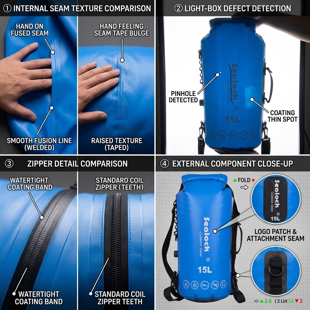 Cómo evaluar una muestra de bolsa impermeable: pruebas que puede realizar usted mismo