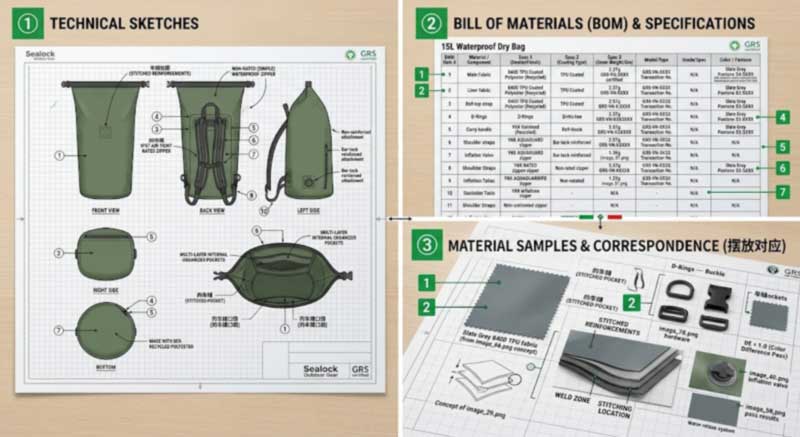 Cómo escribir un paquete técnico para una bolsa impermeable