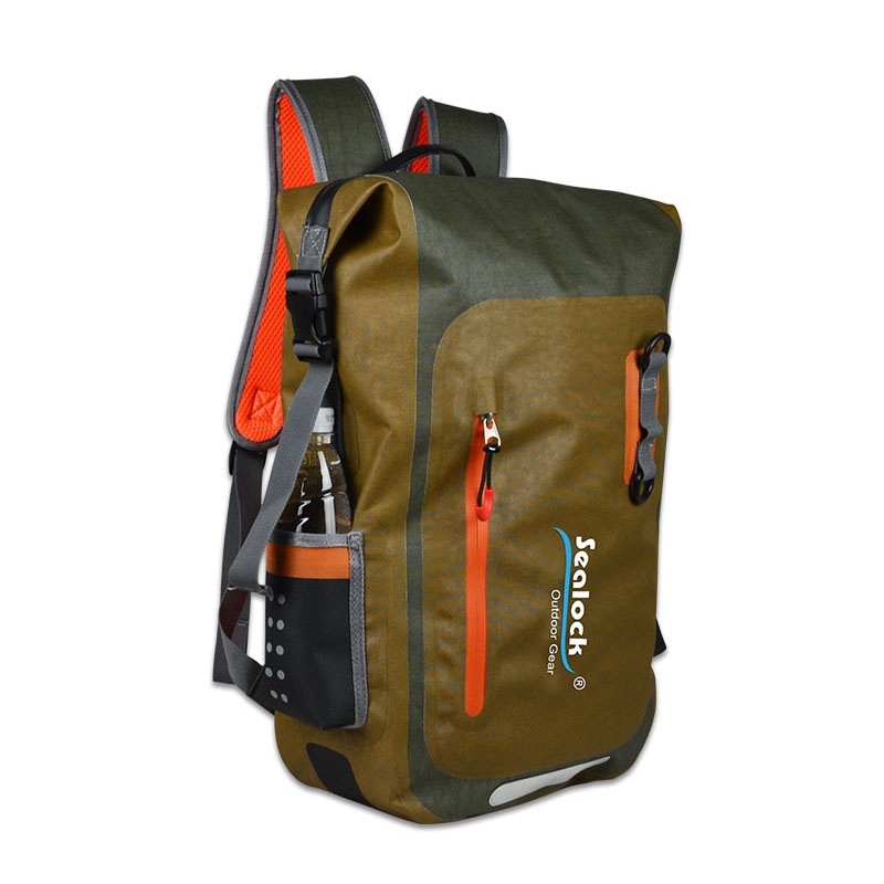 Mochila impermeable con tapa enrollable de 20 litros con funda para computadora portátil para desplazamientos y viajes