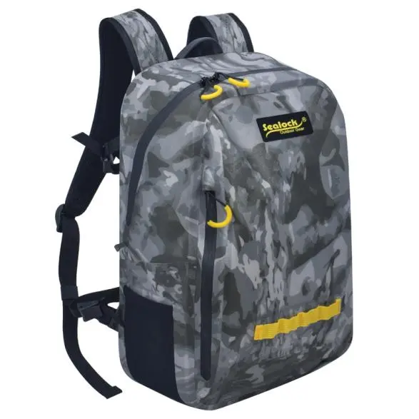 Mochila impermeable de 25 litros con cremallera hermética de doble cursor (IPX7)