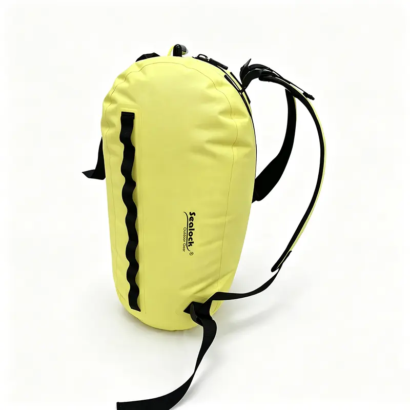 Mochila de lona flotante impermeable soldada SL-C610 50L con cremallera hermética, IPX7