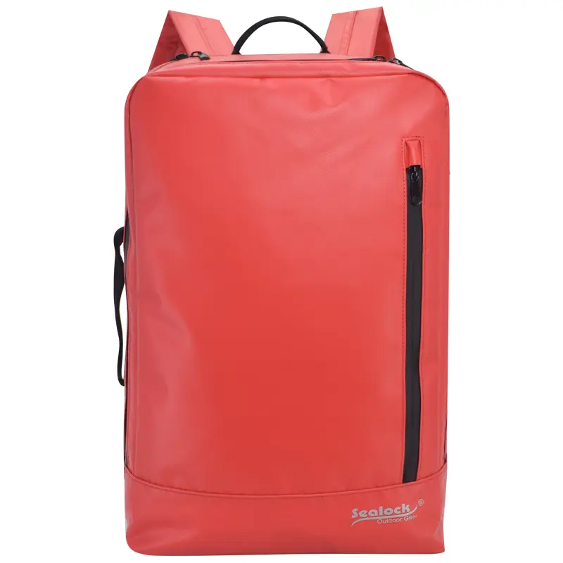 Mochila para portátil empresarial resistente al agua con cremallera bidireccional y funda para carrito