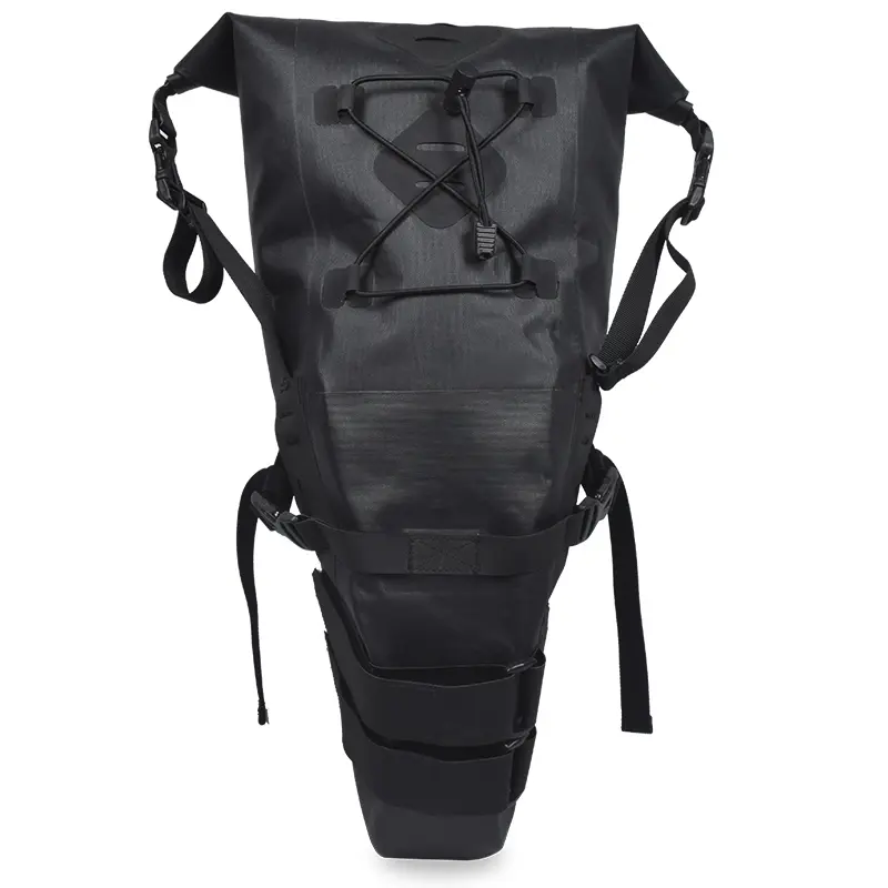 Bolsa de sillín impermeable para bicicletas con cierre enrollable