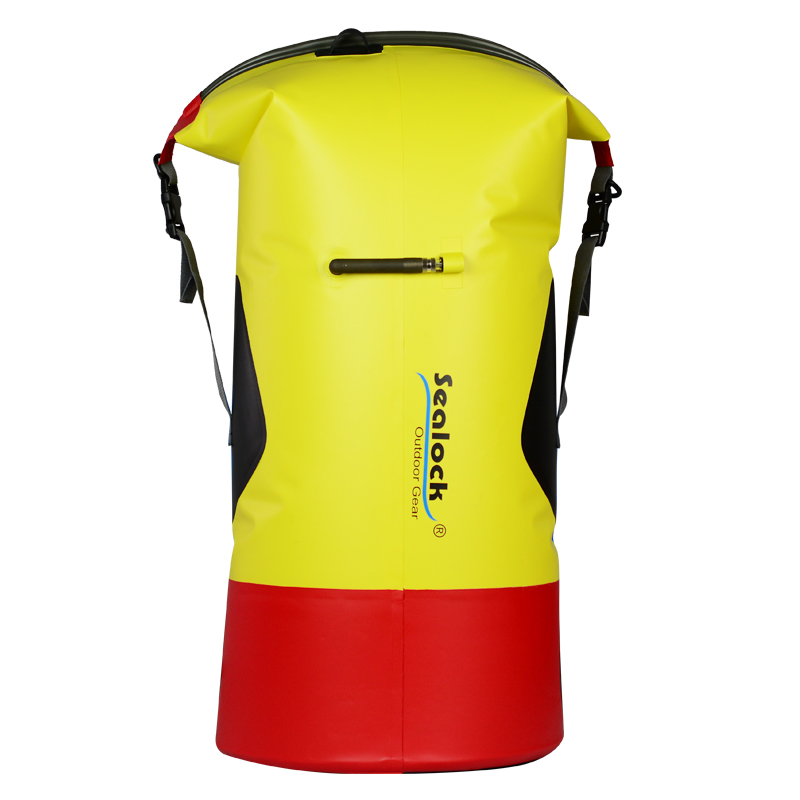 Mochila seca impermeable con cremallera hermética y válvula de aire para kayak