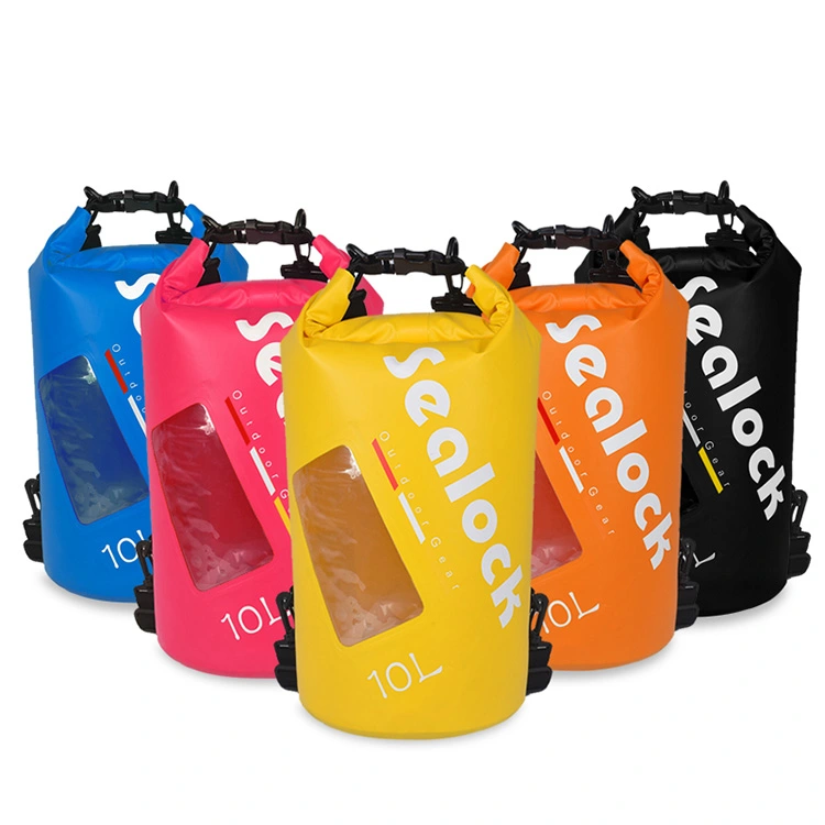 Bolsa seca impermeable con ventana de teléfono de 10 litros a 20 litros