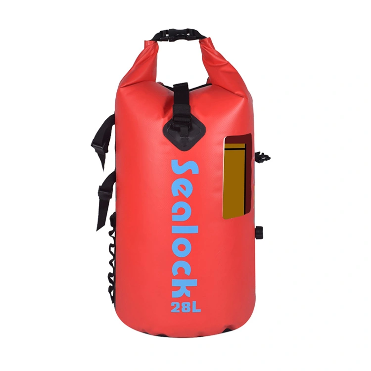 Mochila Kayak Impermeable con Rojo 28litros